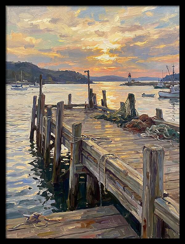 Golden Sunset Over Pier