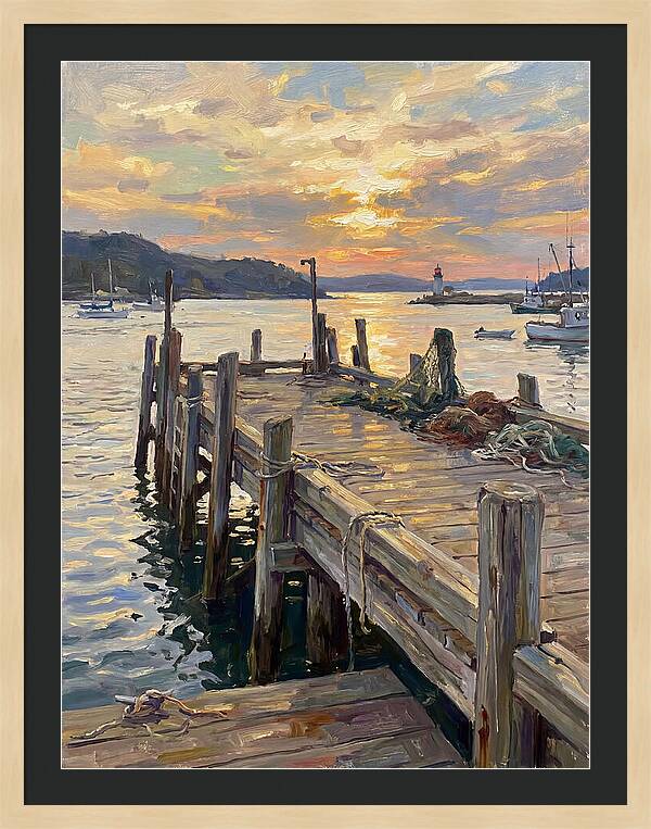 Golden Sunset Over Pier