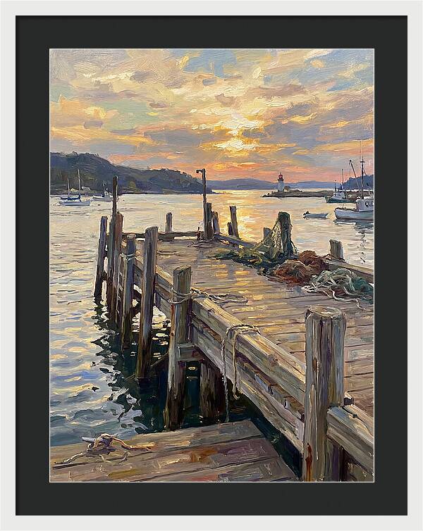 Golden Sunset Over Pier