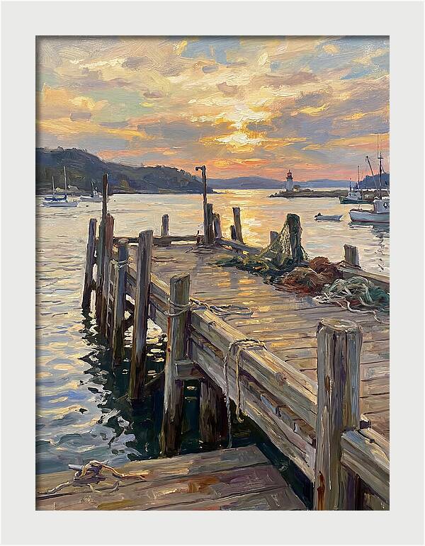 Golden Sunset Over Pier