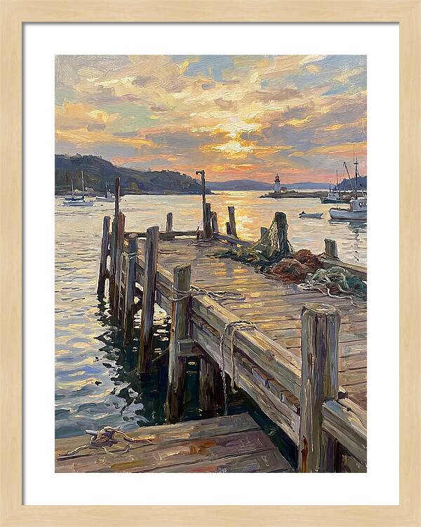 Golden Sunset Over Pier
