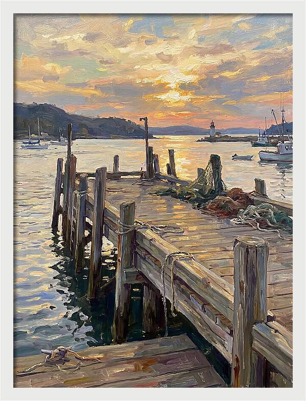 Golden Sunset Over Pier