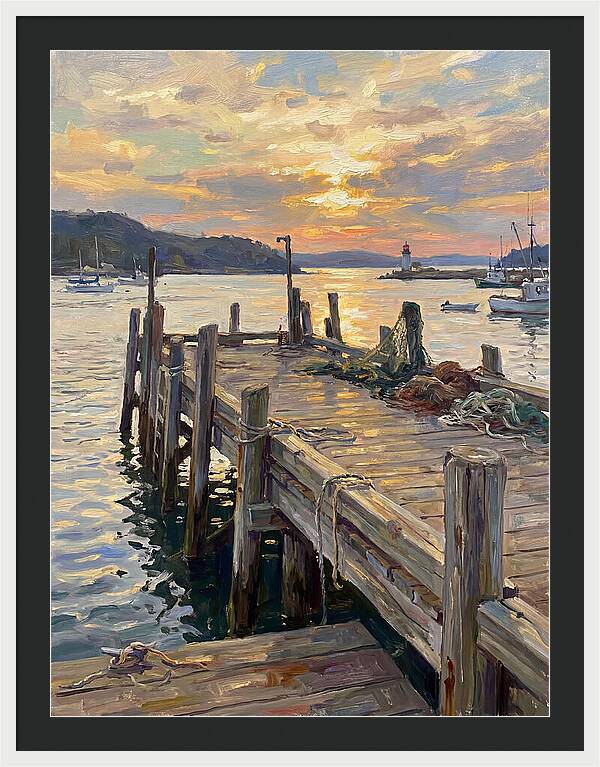 Golden Sunset Over Pier