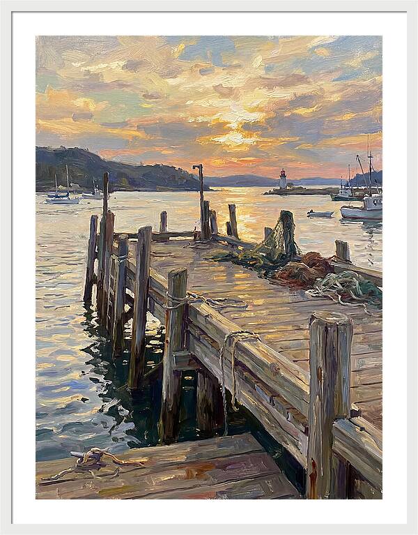 Golden Sunset Over Pier