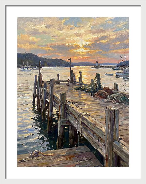 Golden Sunset Over Pier