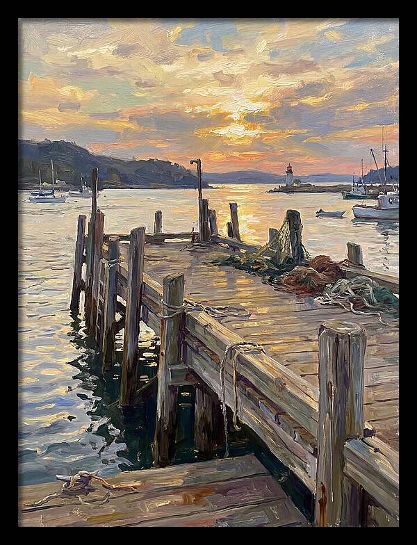 Golden Sunset Over Pier