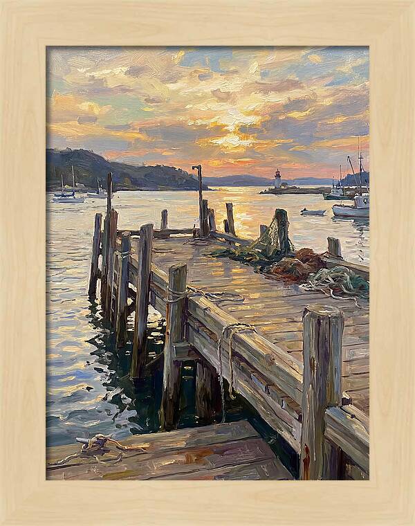 Golden Sunset Over Pier