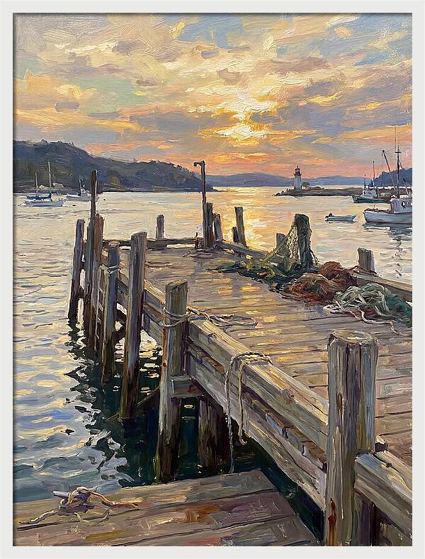 Golden Sunset Over Pier