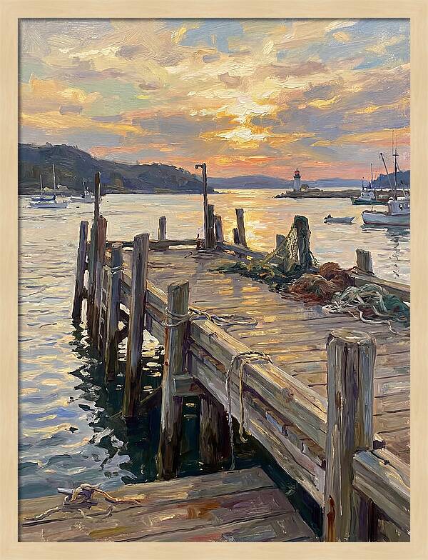 Golden Sunset Over Pier