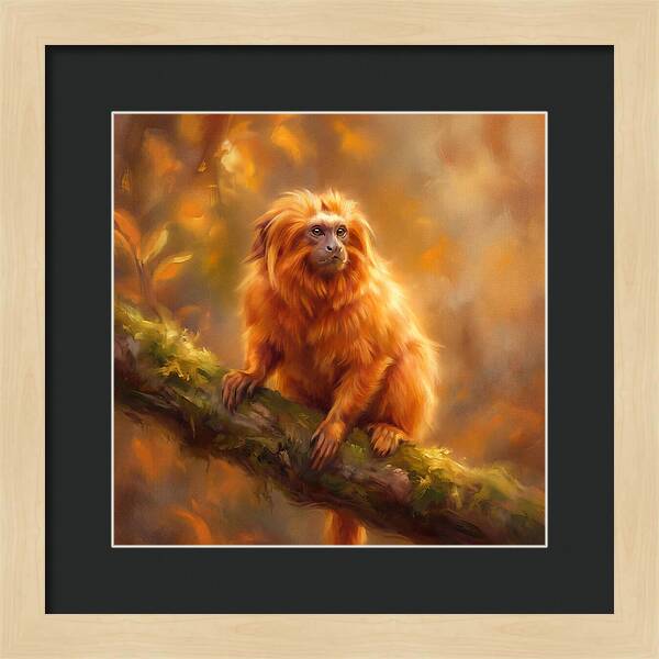 Golden Tamarin In Autumn Glow