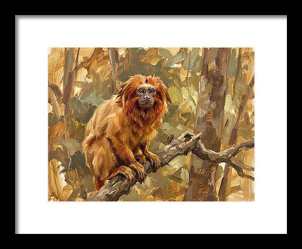Golden Tamarin In Nature