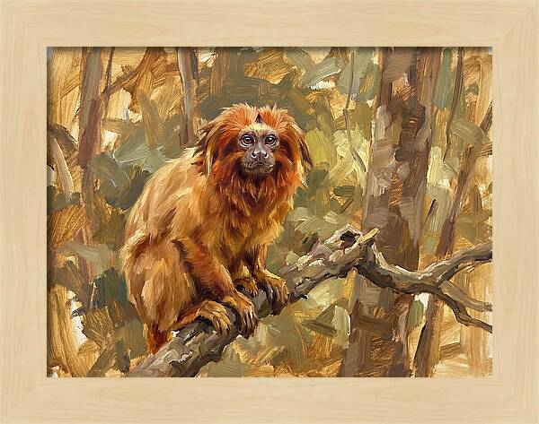 Golden Tamarin In Nature