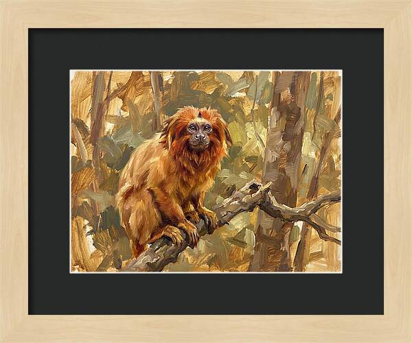 Golden Tamarin In Nature