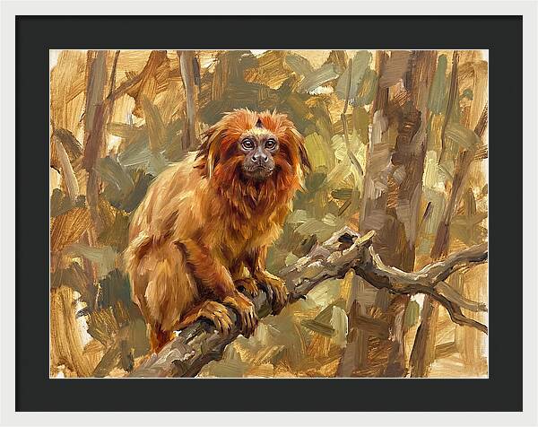Golden Tamarin In Nature
