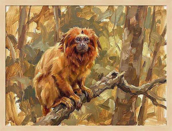 Golden Tamarin In Nature