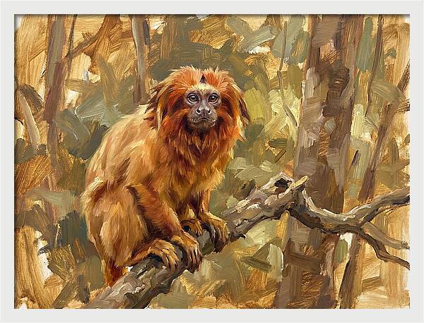 Golden Tamarin In Nature