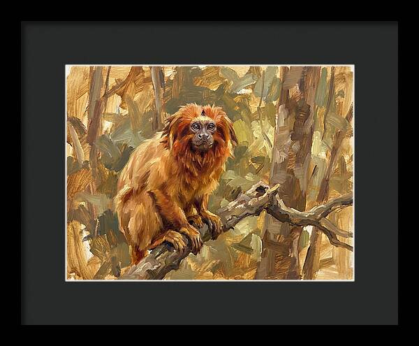 Golden Tamarin In Nature