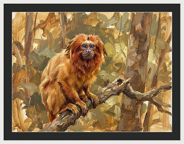 Golden Tamarin In Nature