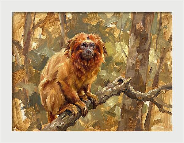 Golden Tamarin In Nature