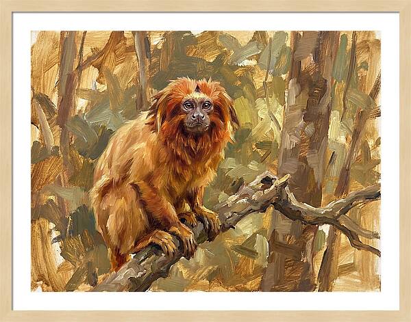 Golden Tamarin In Nature