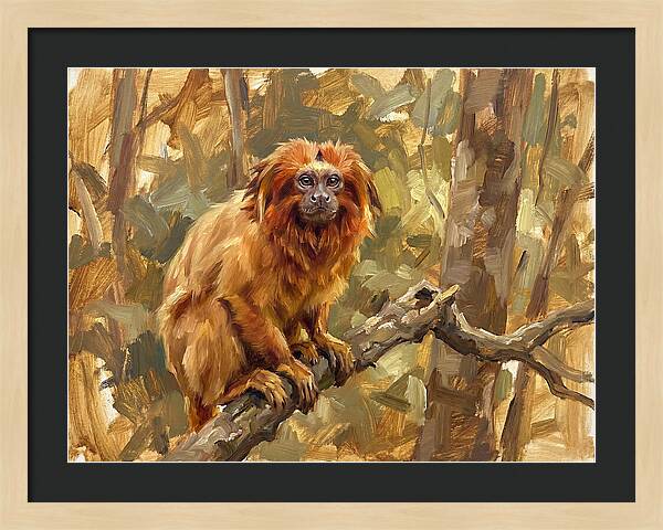 Golden Tamarin In Nature