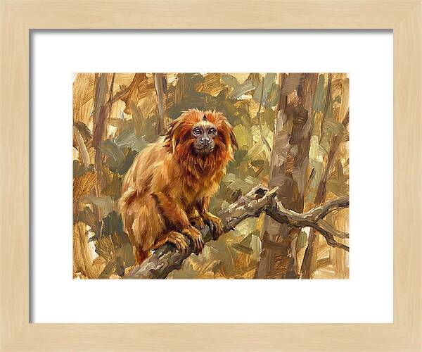 Golden Tamarin In Nature