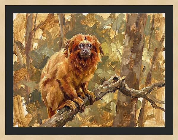 Golden Tamarin In Nature