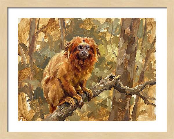 Golden Tamarin In Nature