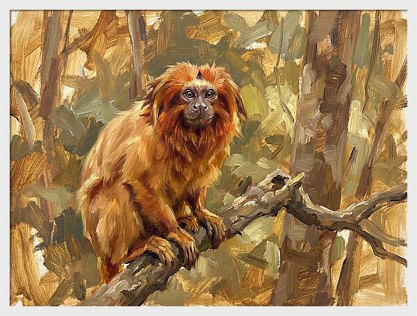 Golden Tamarin In Nature
