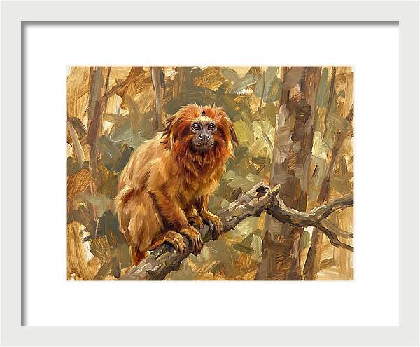 Golden Tamarin In Nature