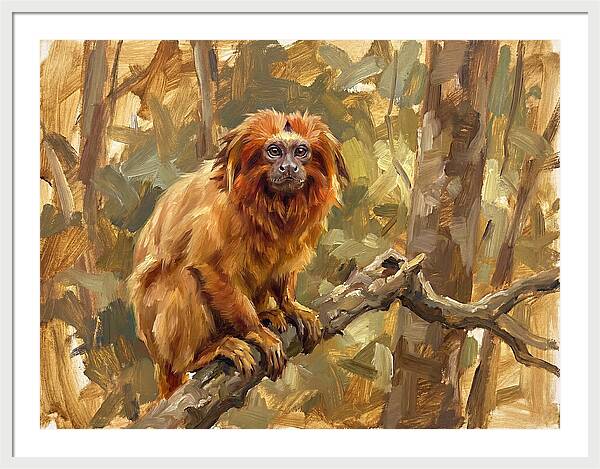Golden Tamarin In Nature
