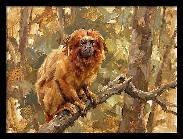 Golden Tamarin In Nature
