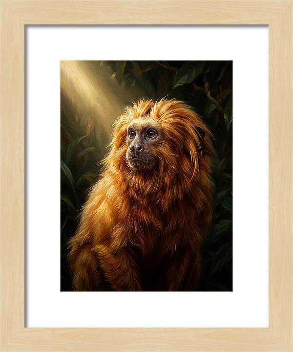 Golden Tamarin In Sunlight