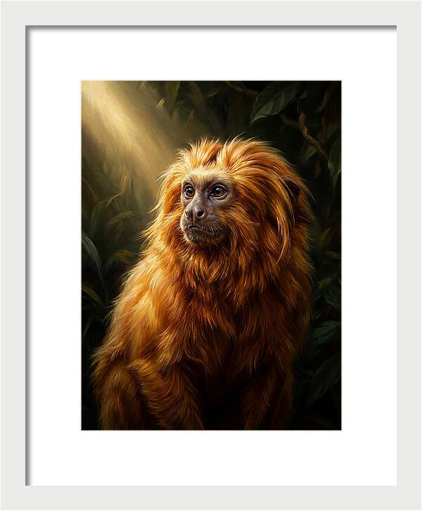 Golden Tamarin In Sunlight