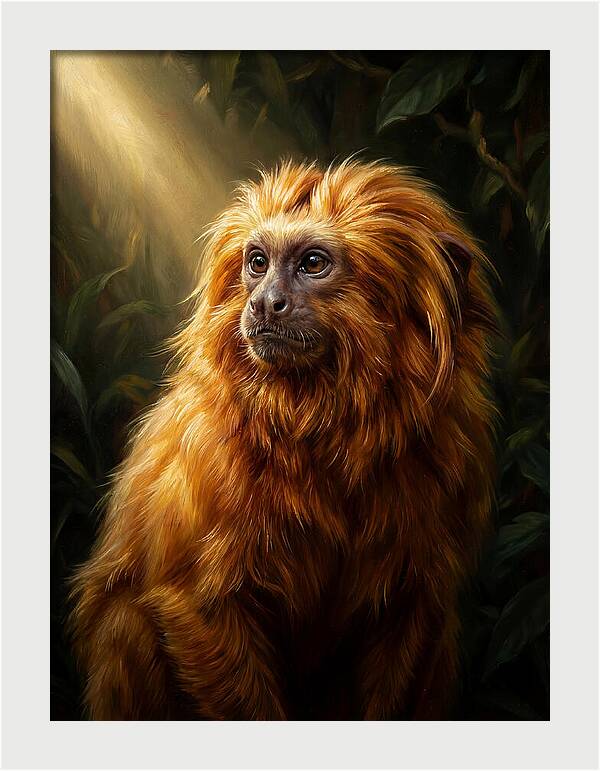 Golden Tamarin In Sunlight