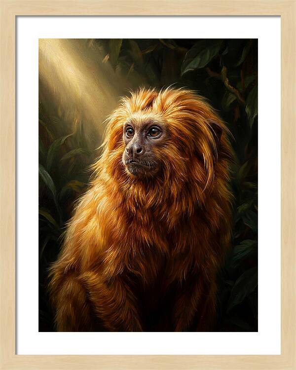 Golden Tamarin In Sunlight
