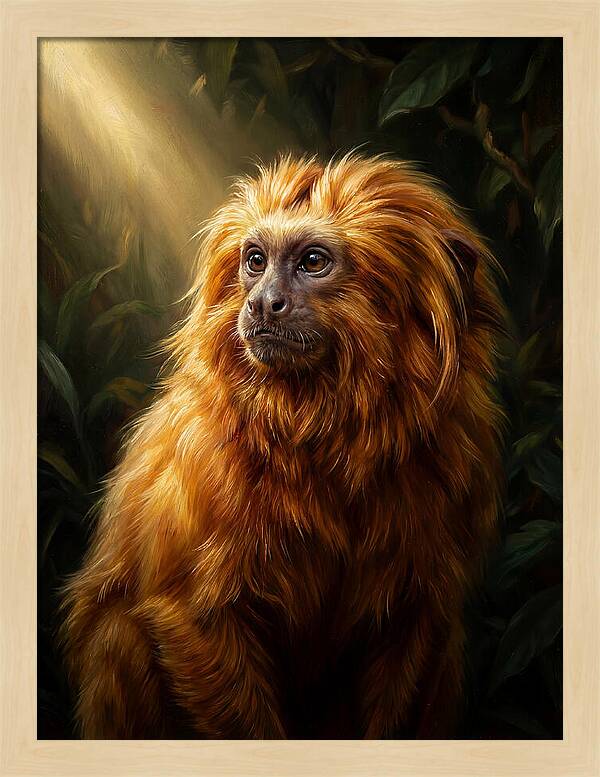 Golden Tamarin In Sunlight