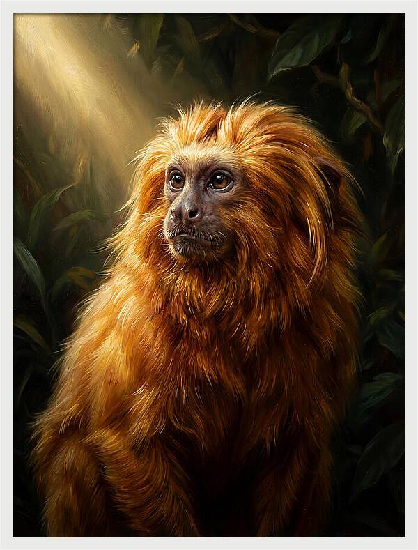 Golden Tamarin In Sunlight