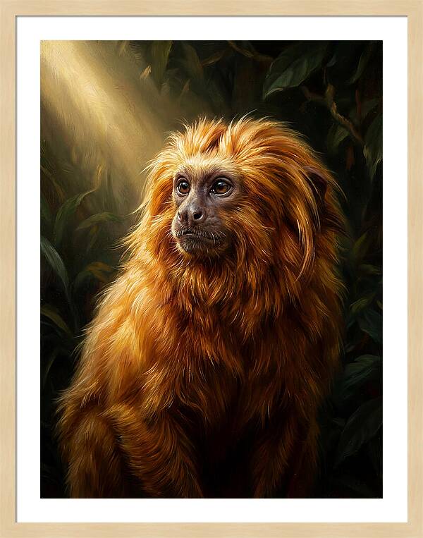 Golden Tamarin In Sunlight