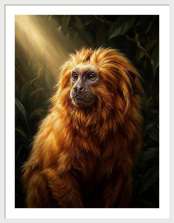 Golden Tamarin In Sunlight