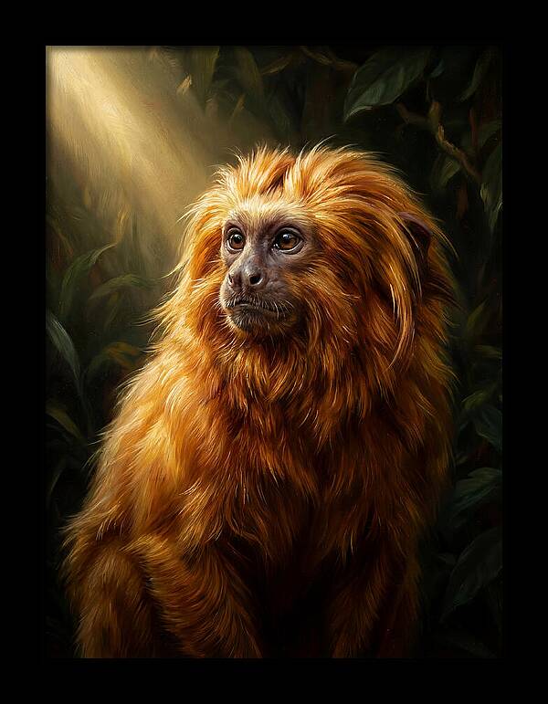 Golden Tamarin In Sunlight