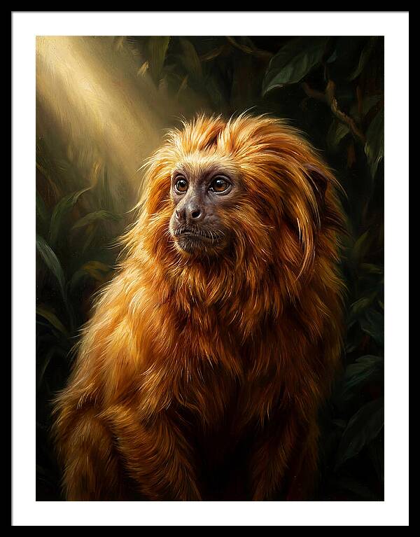 Golden Tamarin In Sunlight