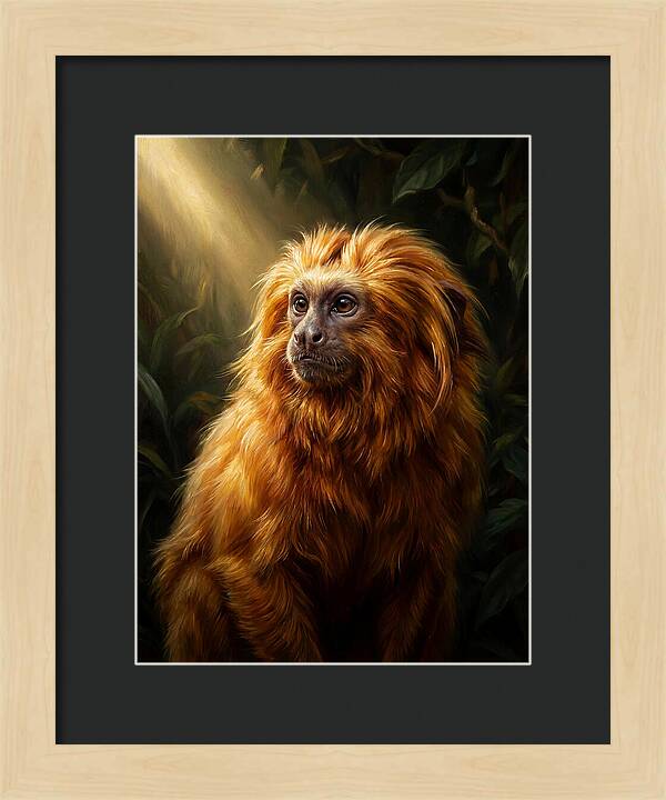 Golden Tamarin In Sunlight