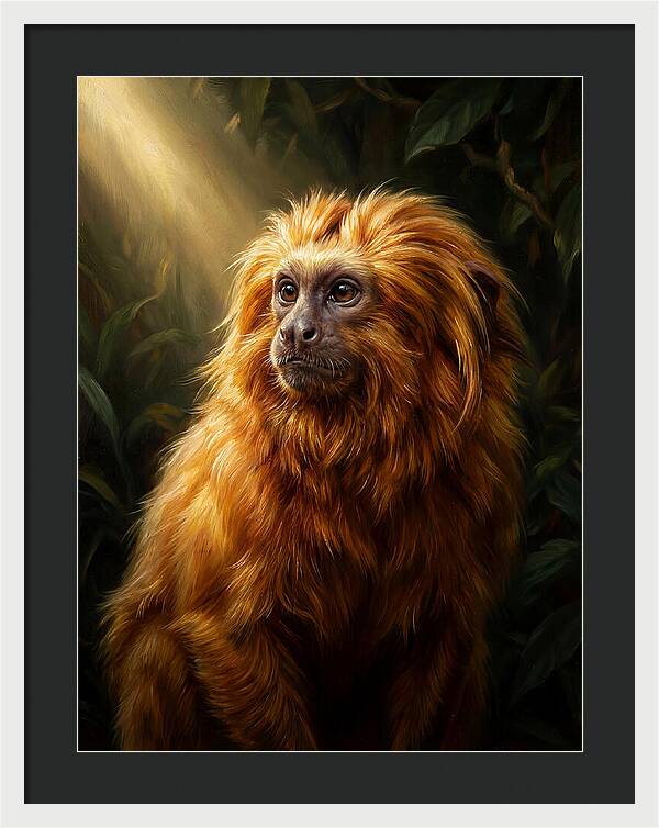 Golden Tamarin In Sunlight
