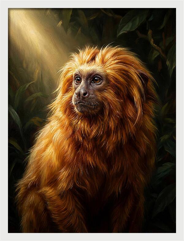 Golden Tamarin In Sunlight