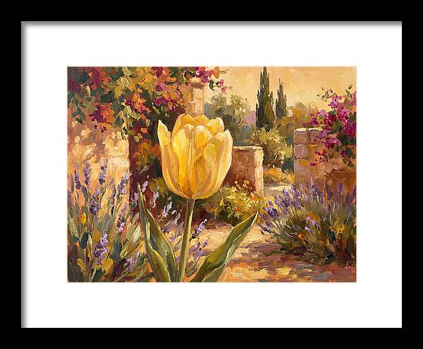 Golden Tulip In Mediterranean Garden
