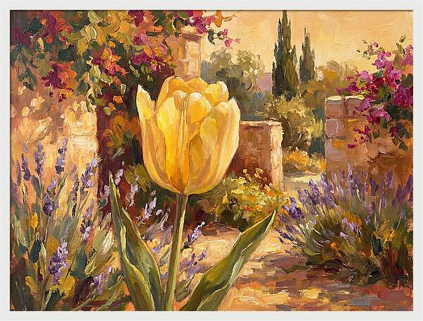 Golden Tulip In Mediterranean Garden
