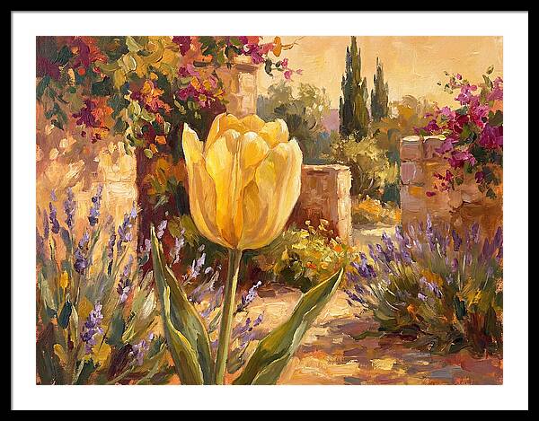 Golden Tulip In Mediterranean Garden