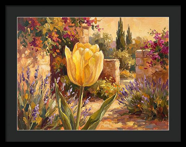 Golden Tulip In Mediterranean Garden