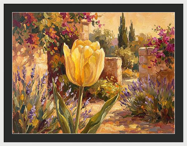 Golden Tulip In Mediterranean Garden